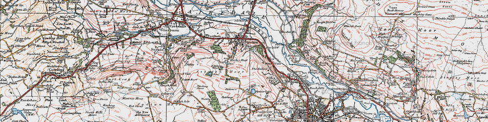 Old map of Whitley Head in 1925