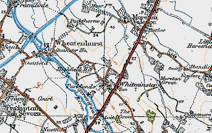 Old map of Whitminster in 1919