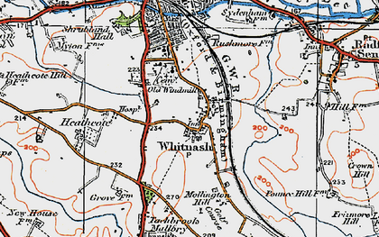 Old map of Whitnash in 1919