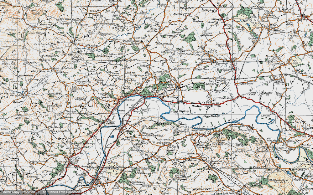 Old Map of Whitney-on-Wye, 1919 in 1919