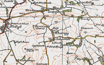 Old map of Whitrigg in 1925