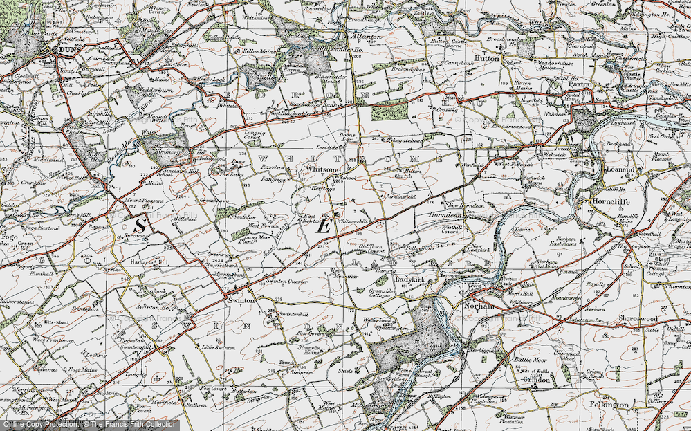 Old Map of Whitsomehill, 1926 in 1926