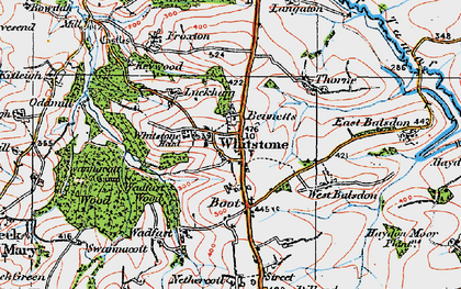 Old map of Whitstone in 1919