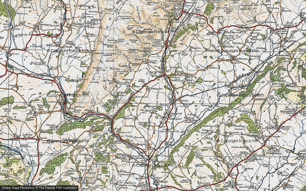 Old Map of Whittingslow, 1920 in 1920