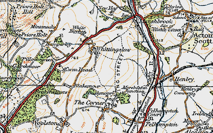 Old map of Whittingslow in 1920