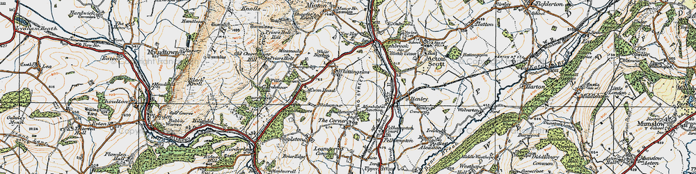 Old map of Whittingslow in 1920