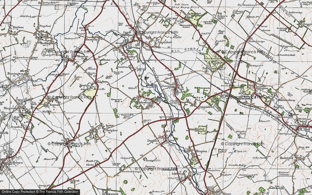 Old Map of Whittlesford, 1920 in 1920