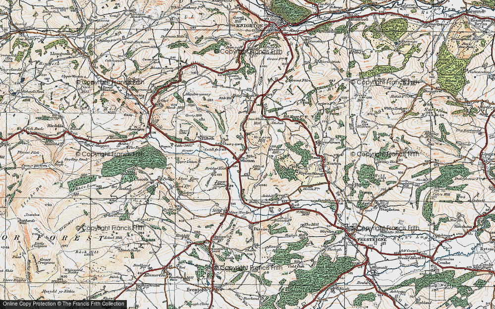 Old Map of Historic Map covering Bridge End in 1920