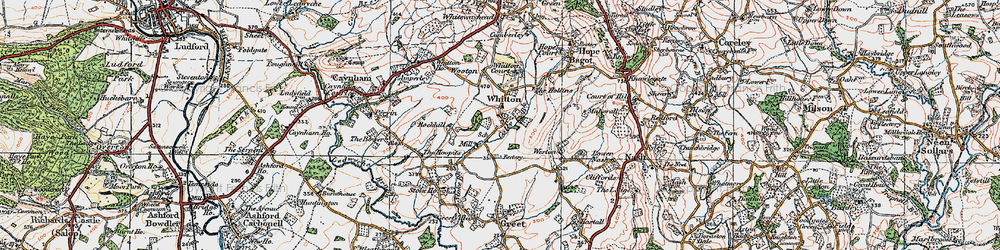 Old map of Whitton Chase in 1920