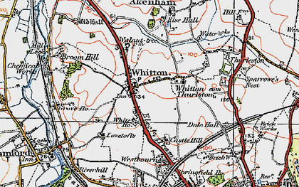 Old map of Whitton in 1921