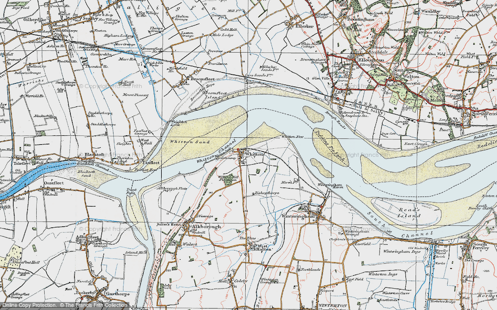 Old Map of Historic Map covering Willwick Hill Plantn in 1924