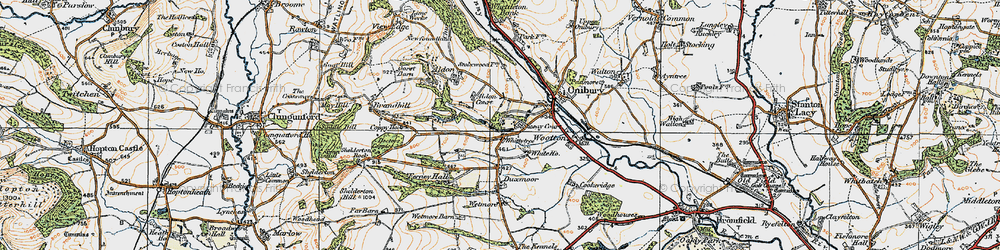 Old map of Whittytree in 1920