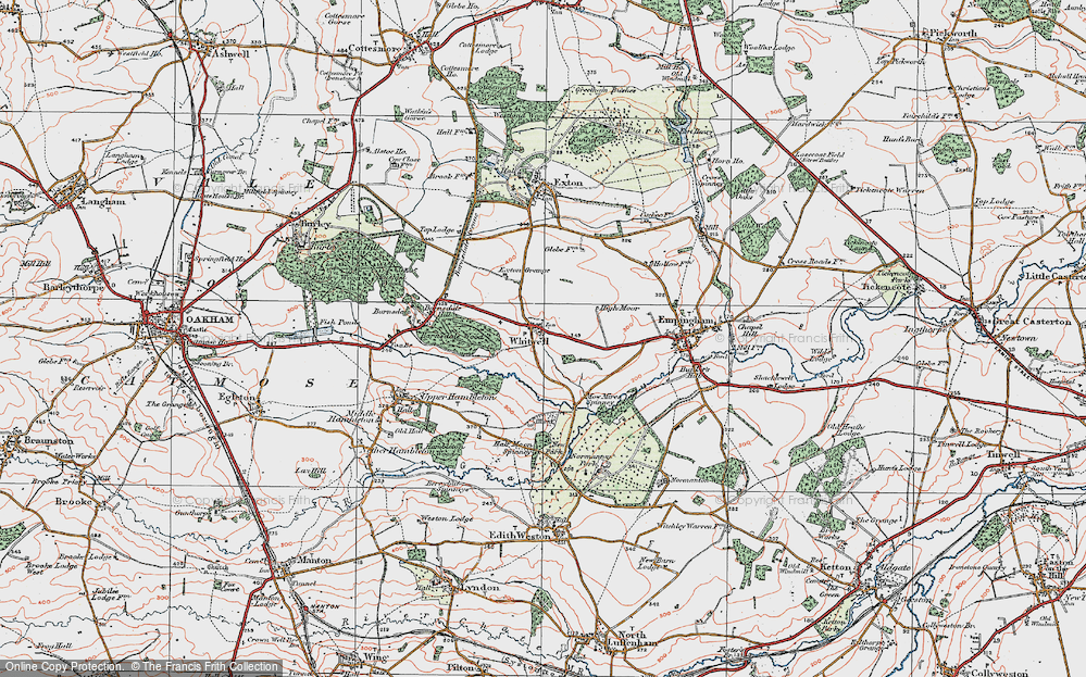 Old Map of Whitwell, 1922 in 1922