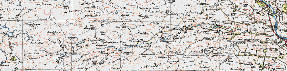 Old map of Whygate in 1925