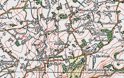 Old map of Whyle in 1920
