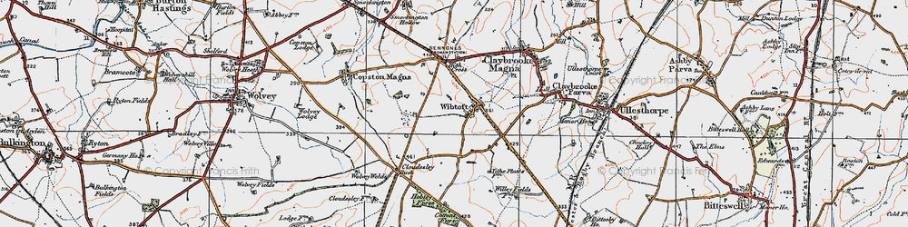 Old map of Wibtoft in 1920