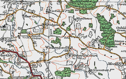 Old map of Wichenford in 1920