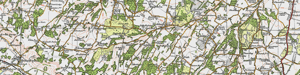 Old map of Wichling in 1921
