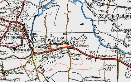 Old map of Wick in 1919