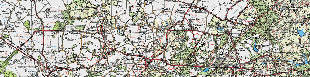 Old map of Wick Hill in 1919