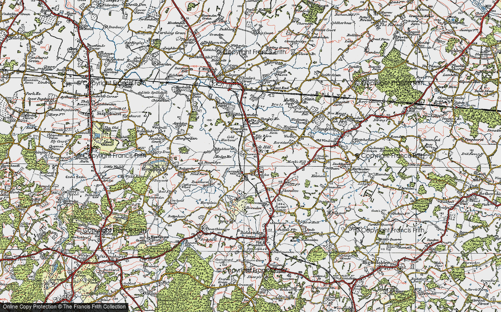 Old Map of Wick Hill, 1921 in 1921