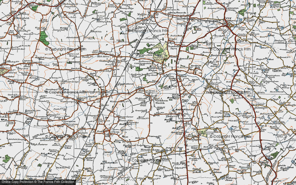 Old Map of Wickham Green, 1920 in 1920