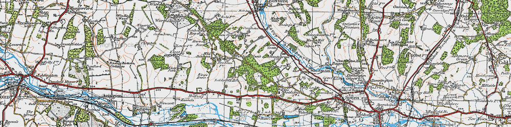 Old map of Wickham Heath in 1919