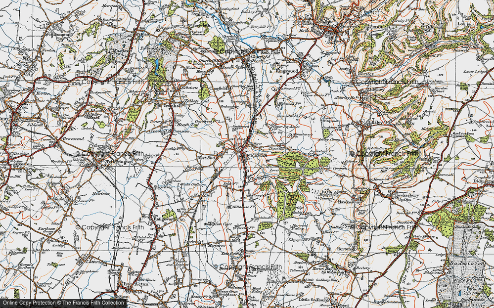 Old Map of Wickwar, 1919 in 1919