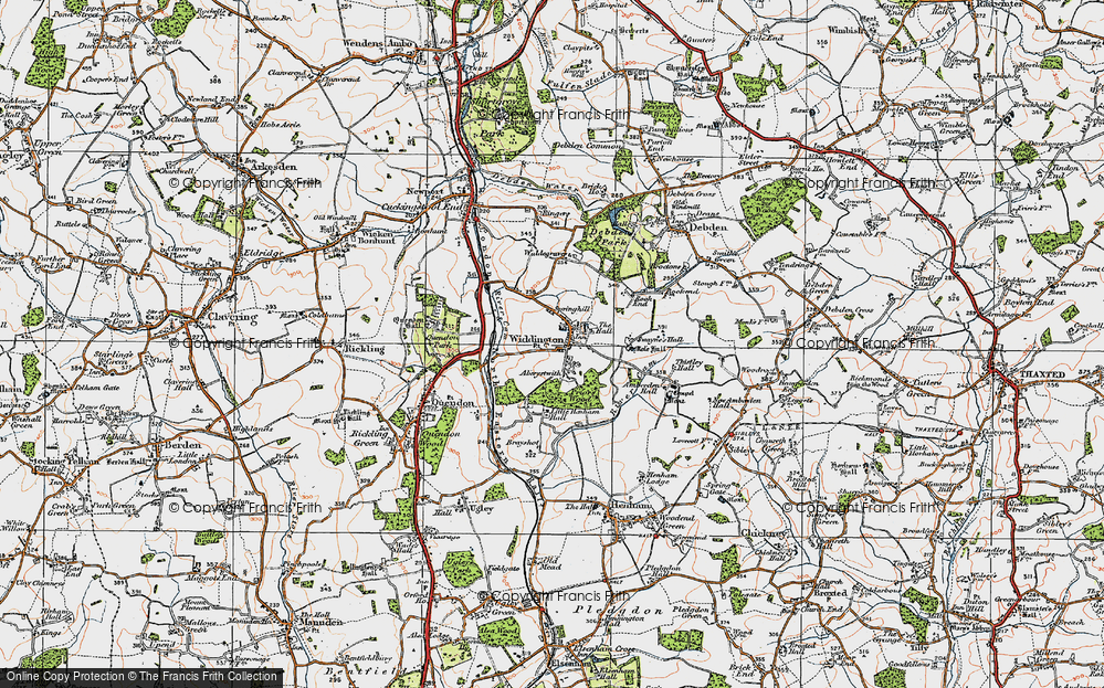 Old Map of Widdington, 1919 in 1919
