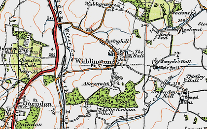 Old map of Widdington in 1919