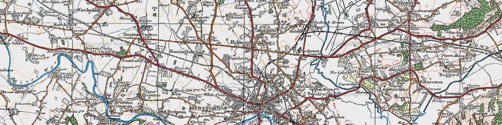 Old map of Widemarsh in 1920