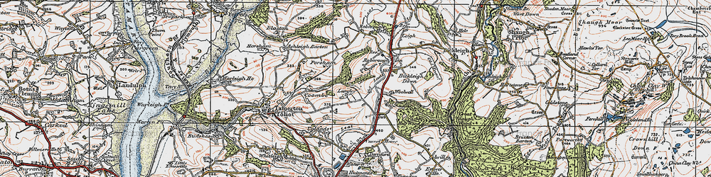 Old map of Widewell in 1919