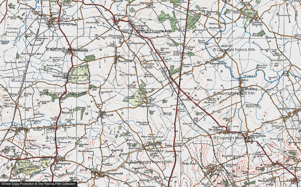 Old Map of Widmerpool, 1921 in 1921