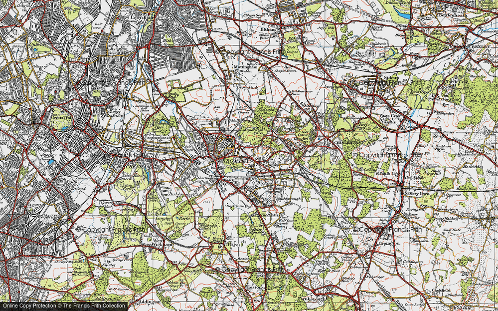 Old Map of Widmore, 1920 in 1920
