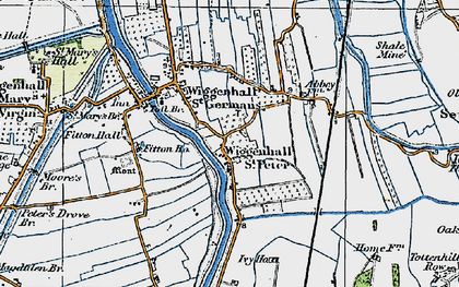 Old map of Wiggenhall St Peter in 1922