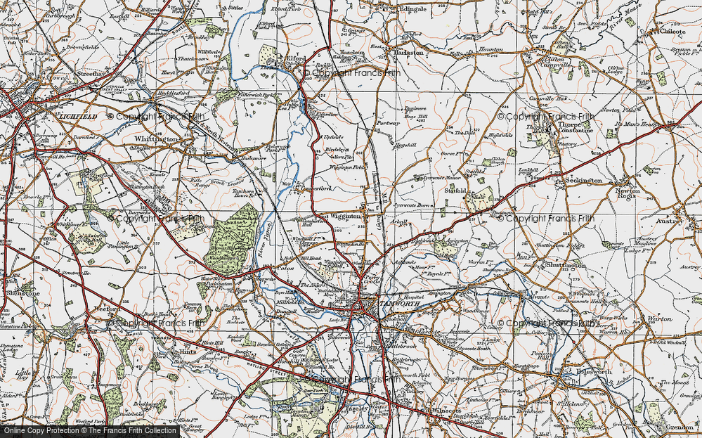 Old Map of Wigginton, 1921 in 1921