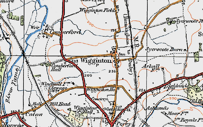 Old map of Wigginton in 1921