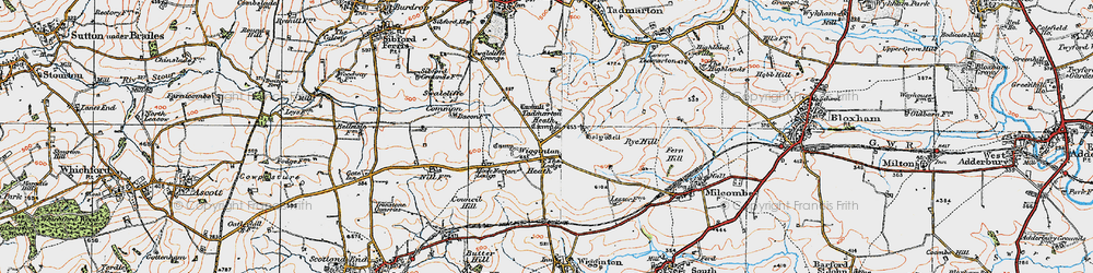 Old map of Wigginton Heath in 1919