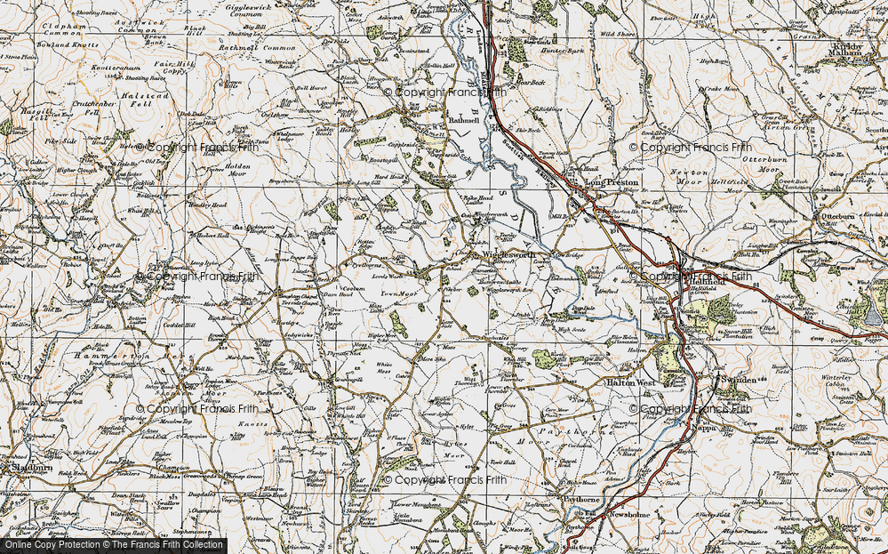 Old Map of Wigglesworth, 1924 in 1924