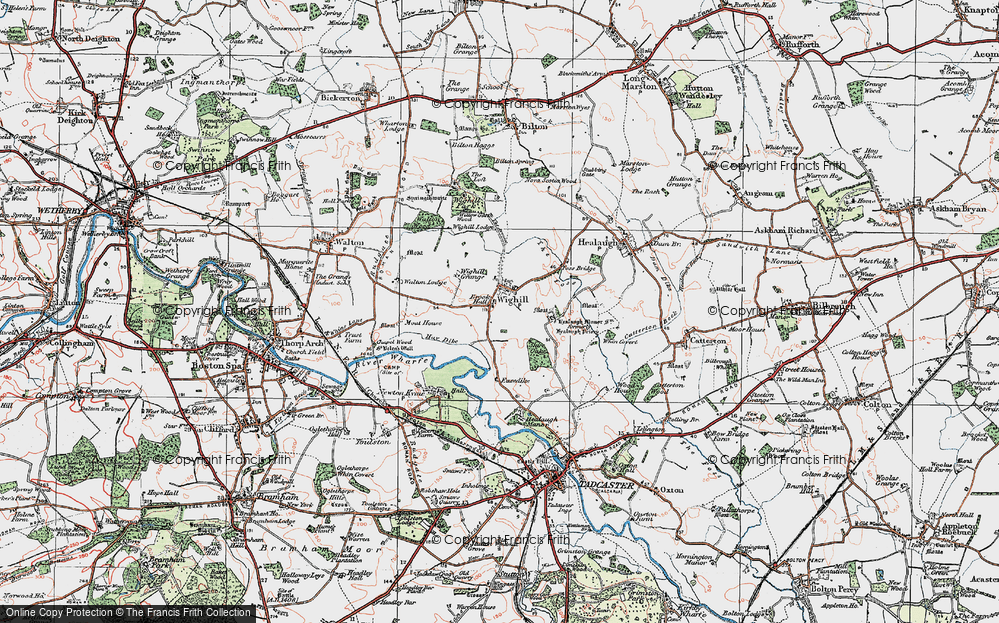 Old Map of Wighill, 1925 in 1925