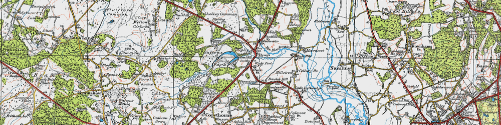 Old map of Wigley in 1919