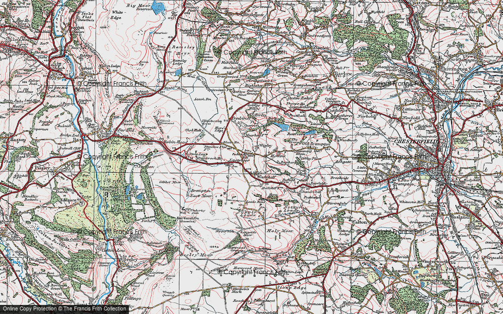Old Map of Wigley, 1923 in 1923