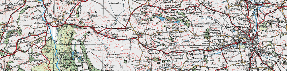 Old map of Wigley in 1923
