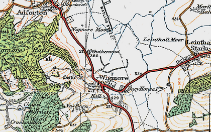 Old map of Wigmore in 1920