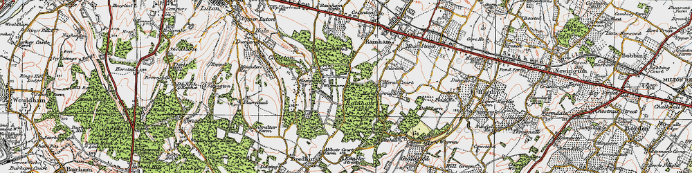 Old map of Wigmore in 1921