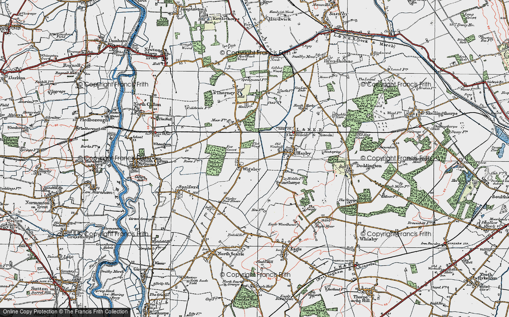 Old Map of Wigsley, 1923 in 1923