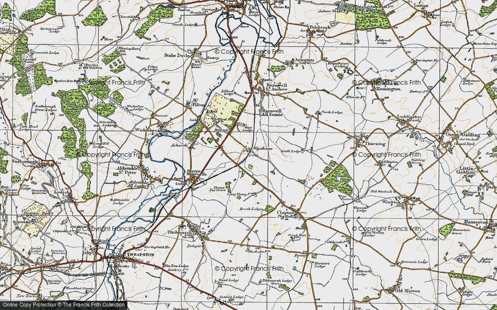 Old Map of Wigsthorpe, 1920 in 1920