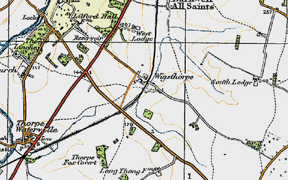 Old map of Wigsthorpe in 1920