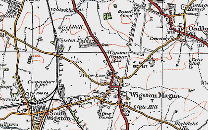 Old map of Wigston in 1921