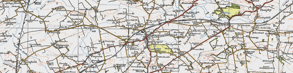 Old map of Wigton in 1925